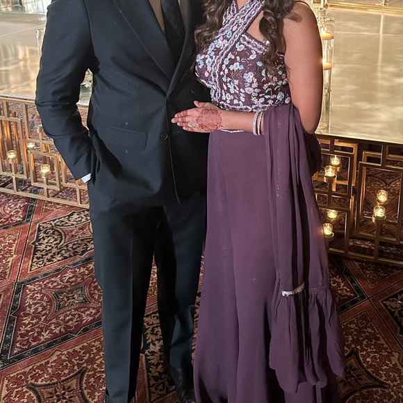 Purple/brown palazzo with blouse and dupatta size 36 - Picture 4 of 4